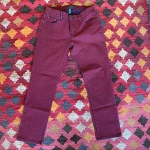 LRL engineer stripe black red stretch skinny jeans